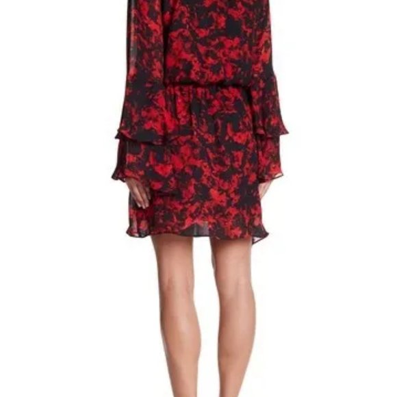 Silk Parker Womens Milly Long Sleeve Printed Boho Dress, Garland Valentines - Picture 9 of 10
